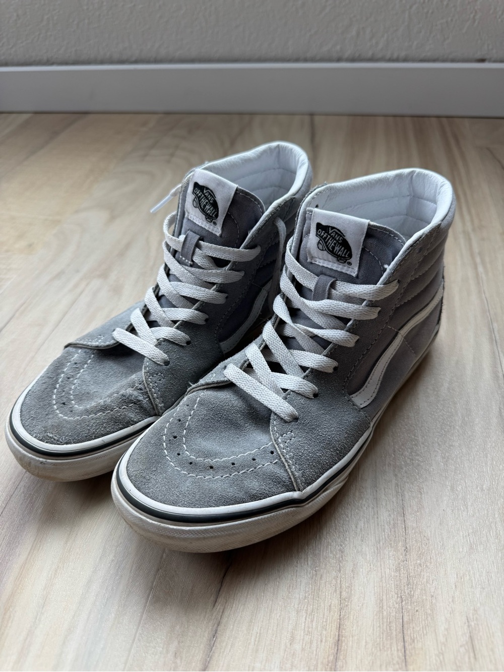 Vans Gray Suede High-Top Skate Sneakers